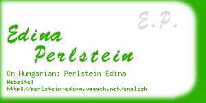 edina perlstein business card